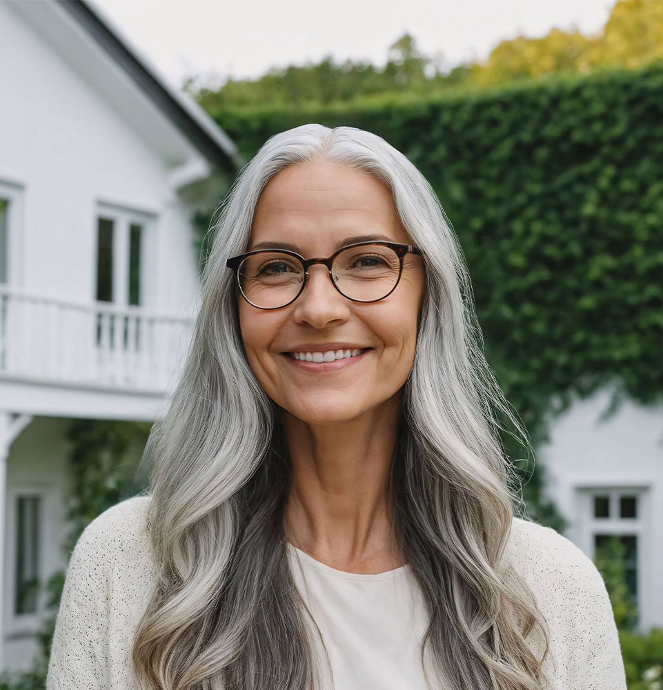 senior dental implant patient smiling