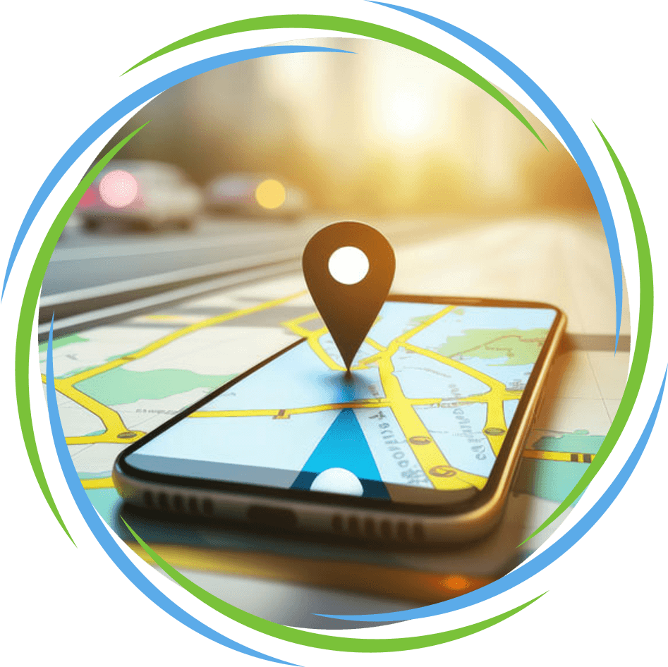 map pin on phone
