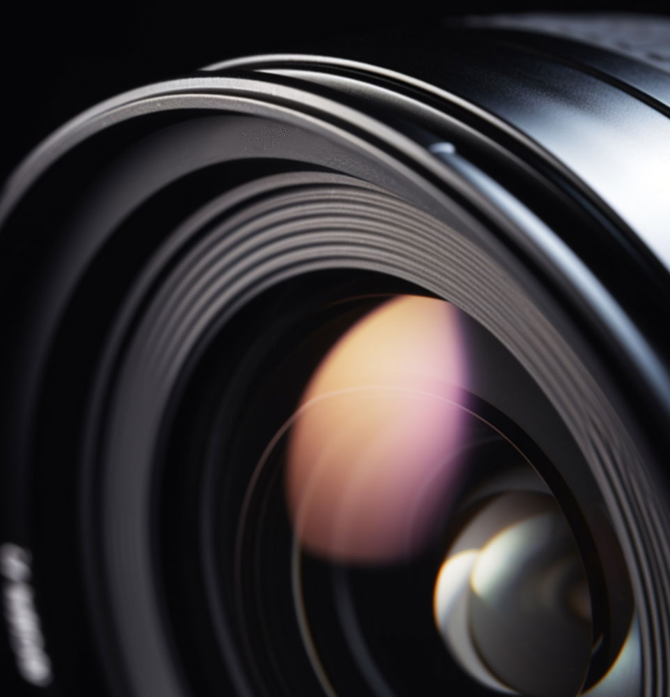 close up of camera lens